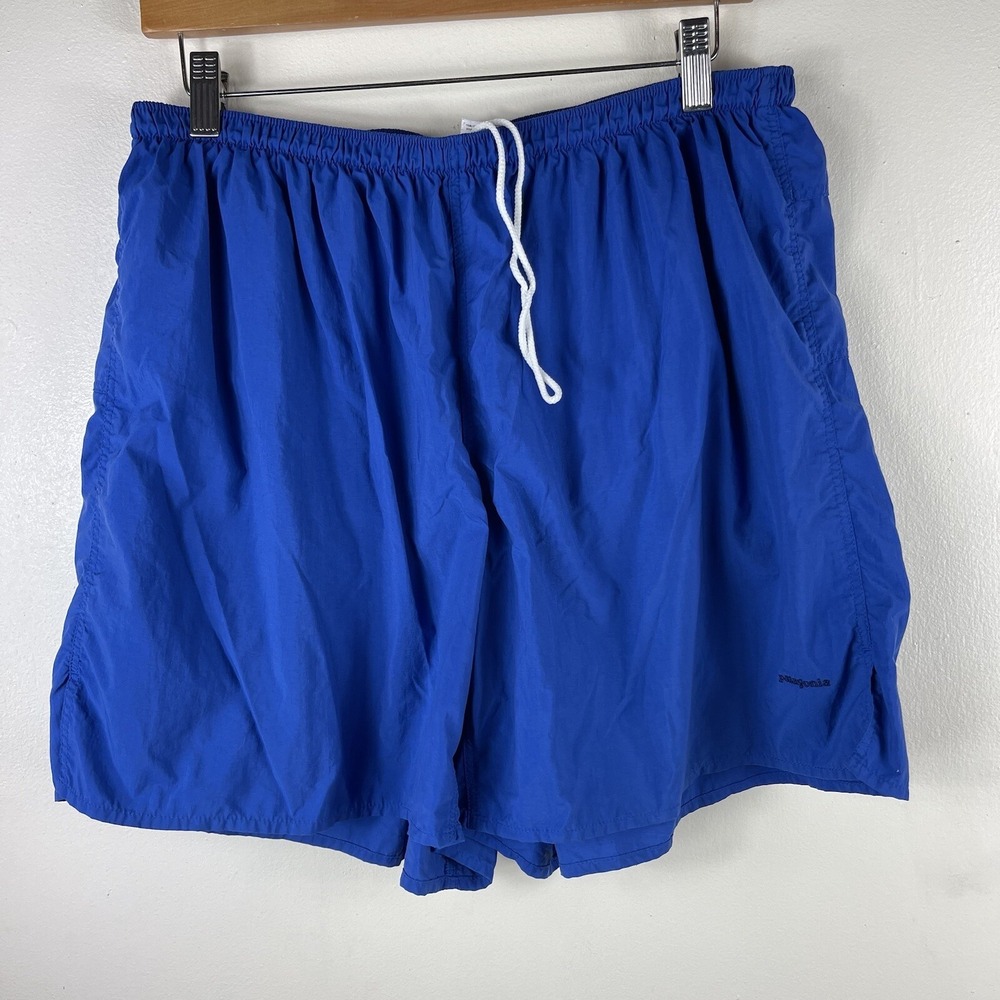 Patagonia Mens XL‎ Blue Baggies Shorts Trunks Mesh Liner Swim Hiking Vintage
